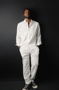 Men’s White Crinkle Texture Set