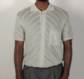 Short Sleeve Button-Down Crochet Shirt
