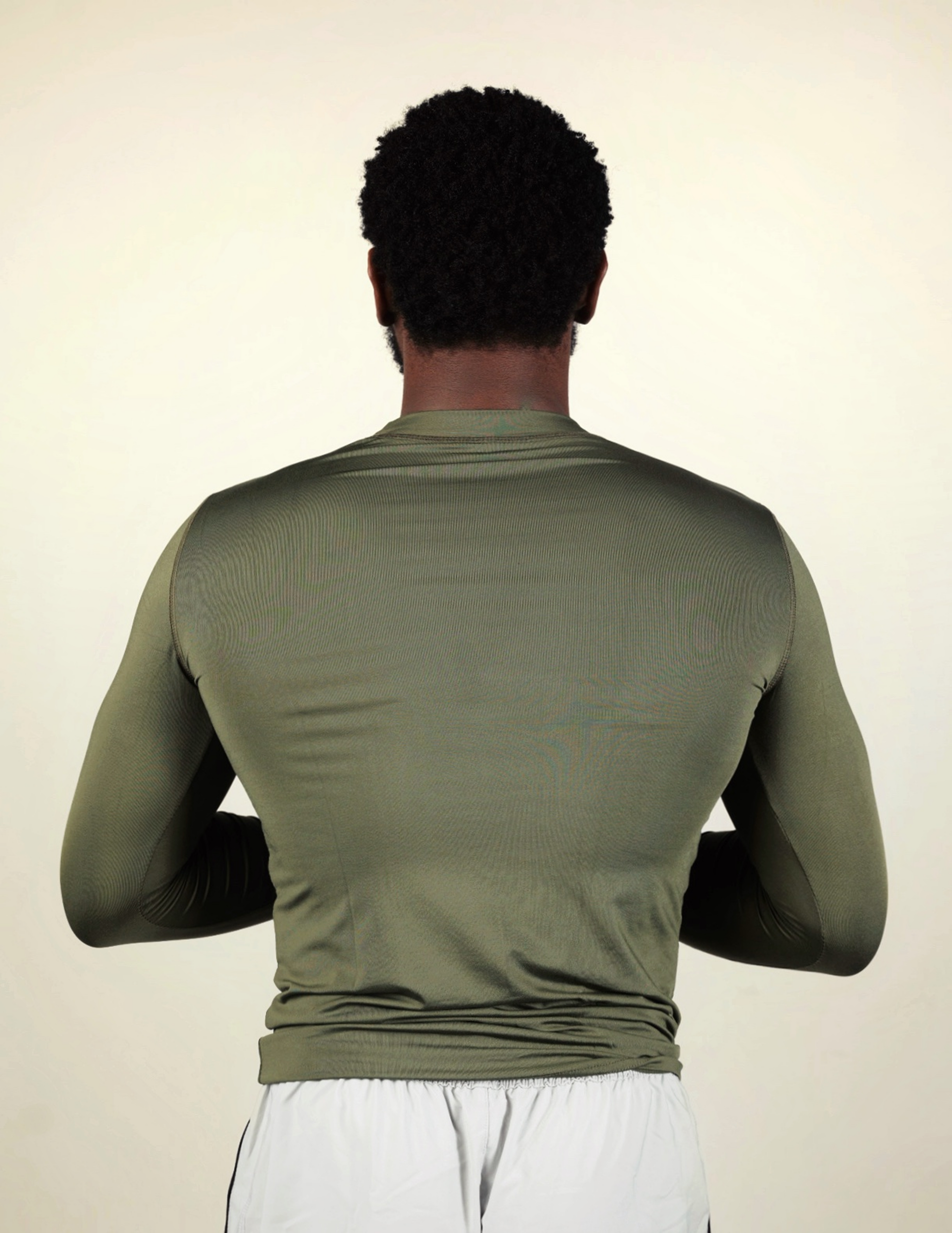 Men’s Olive Green Long Sleeve Compression Shirt