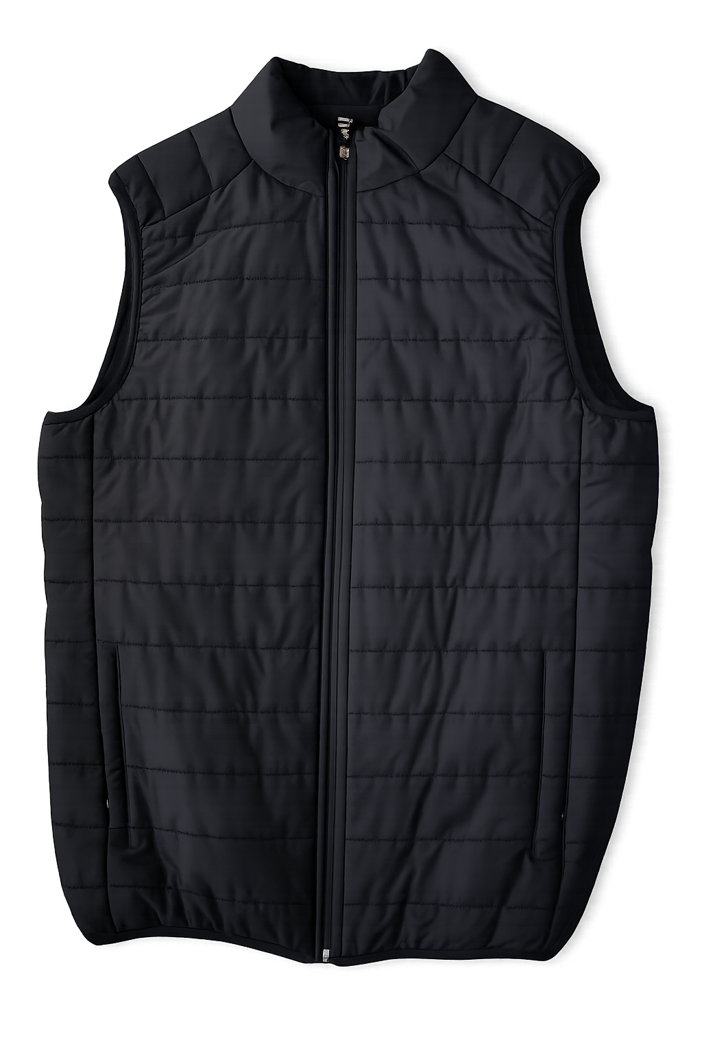Quilted Puffer Vest - Black