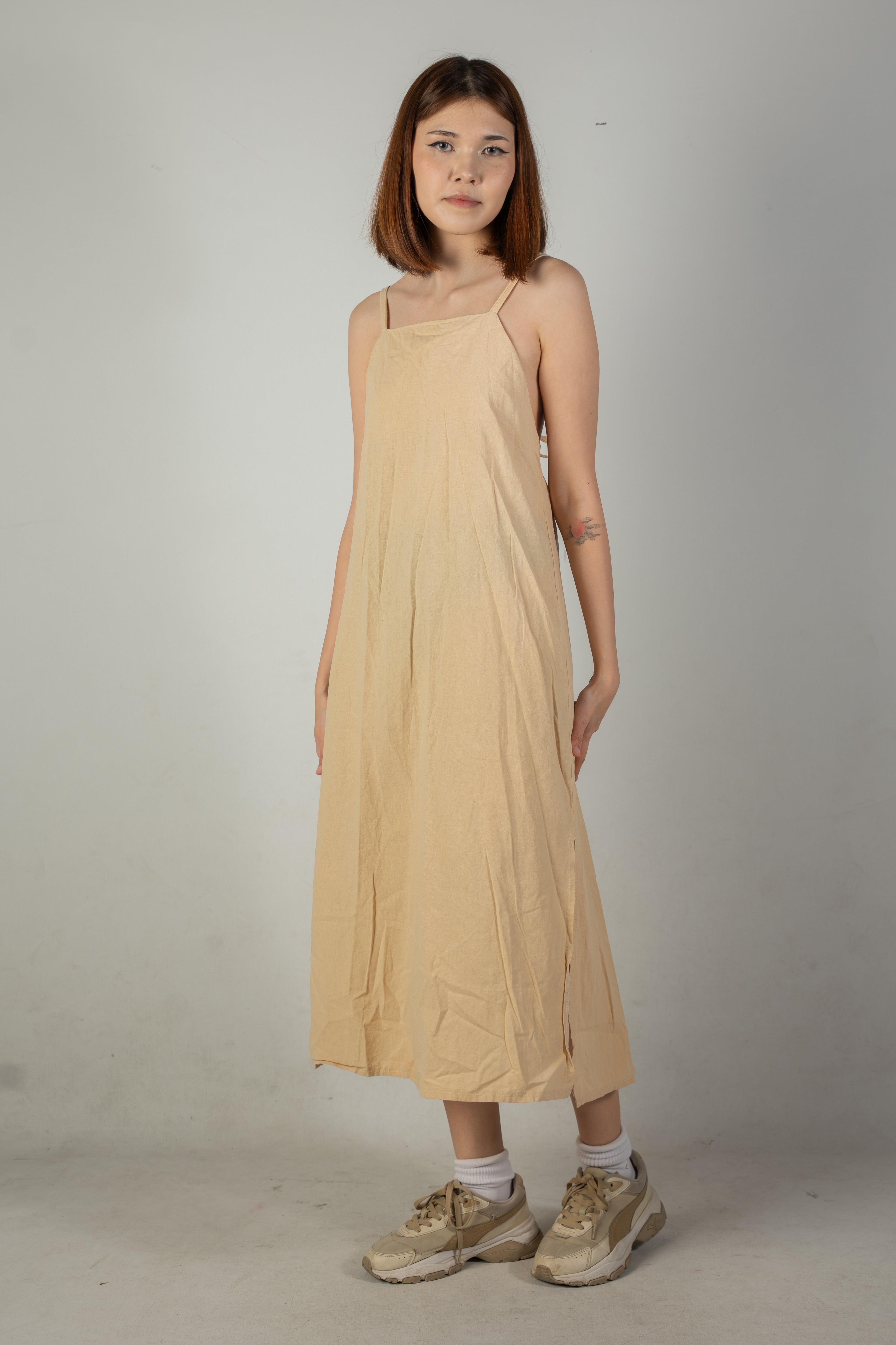 Beige camisole maxi dress