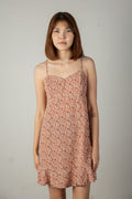Brown floral ditsy cami dress