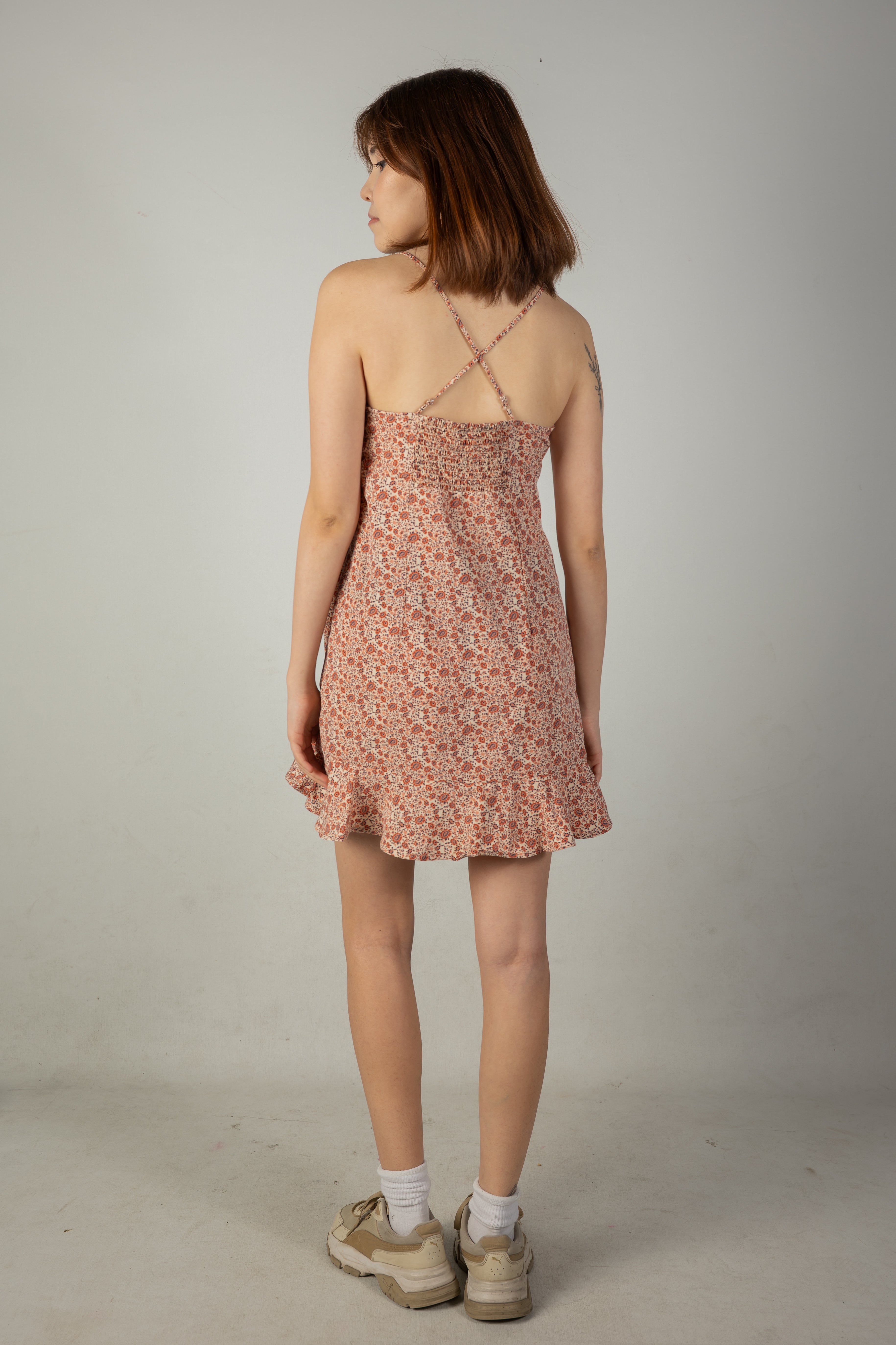 Brown floral ditsy cami dress  Lili's Corner