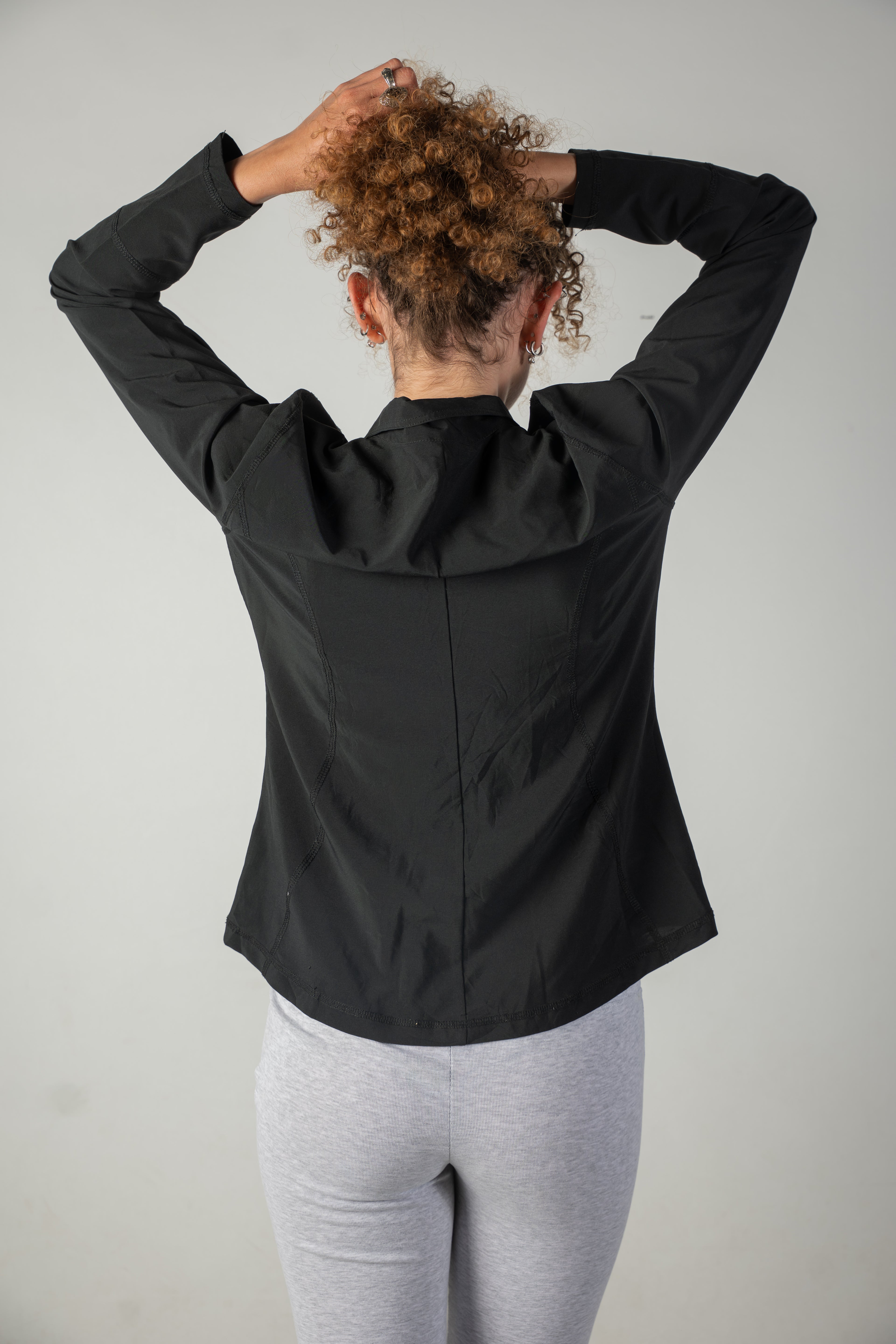 Black zippered jacket