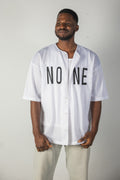 White mesh baseball shirt