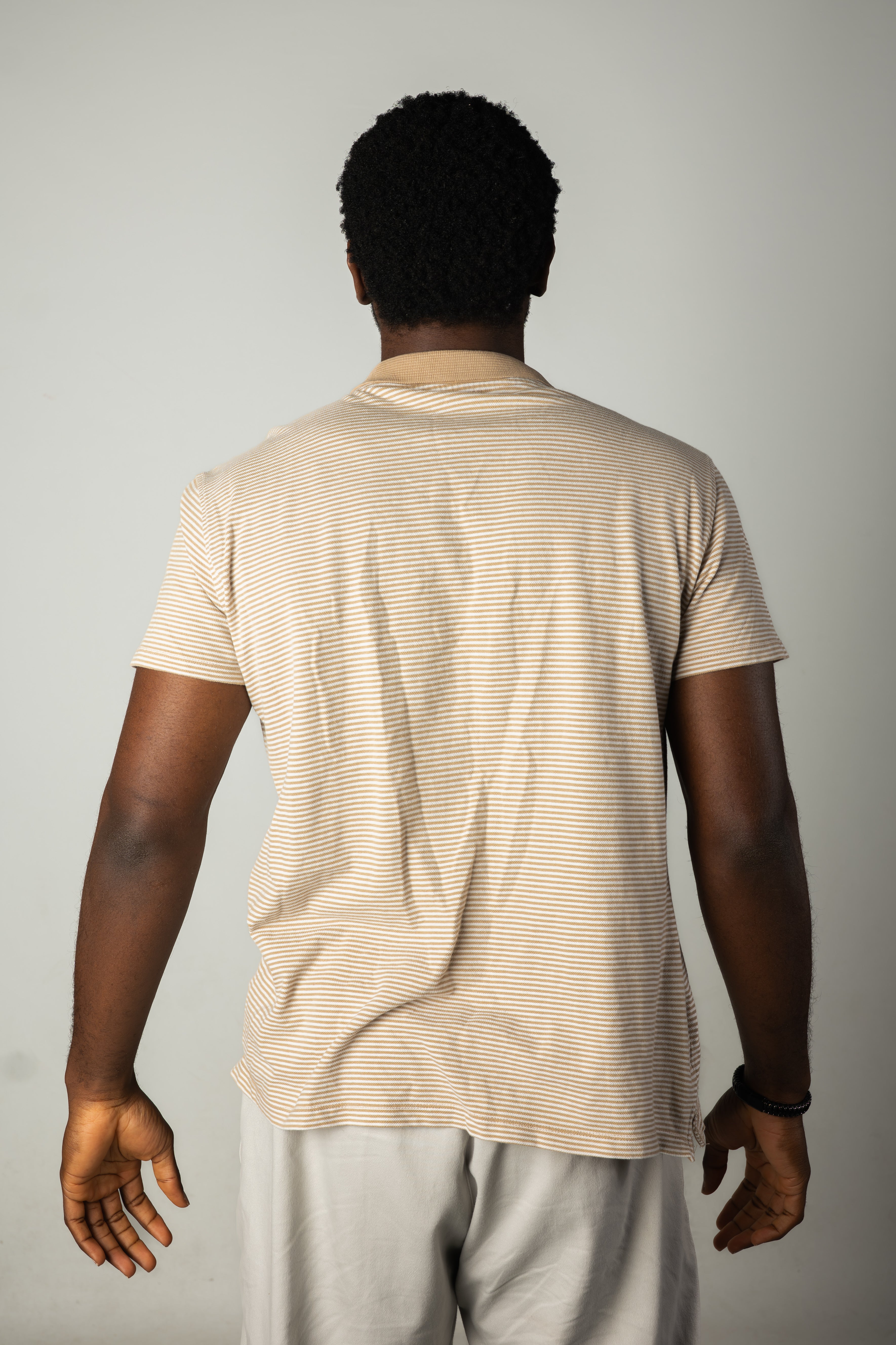 Brown Heritage Brushed Pattern Polo Shirt.