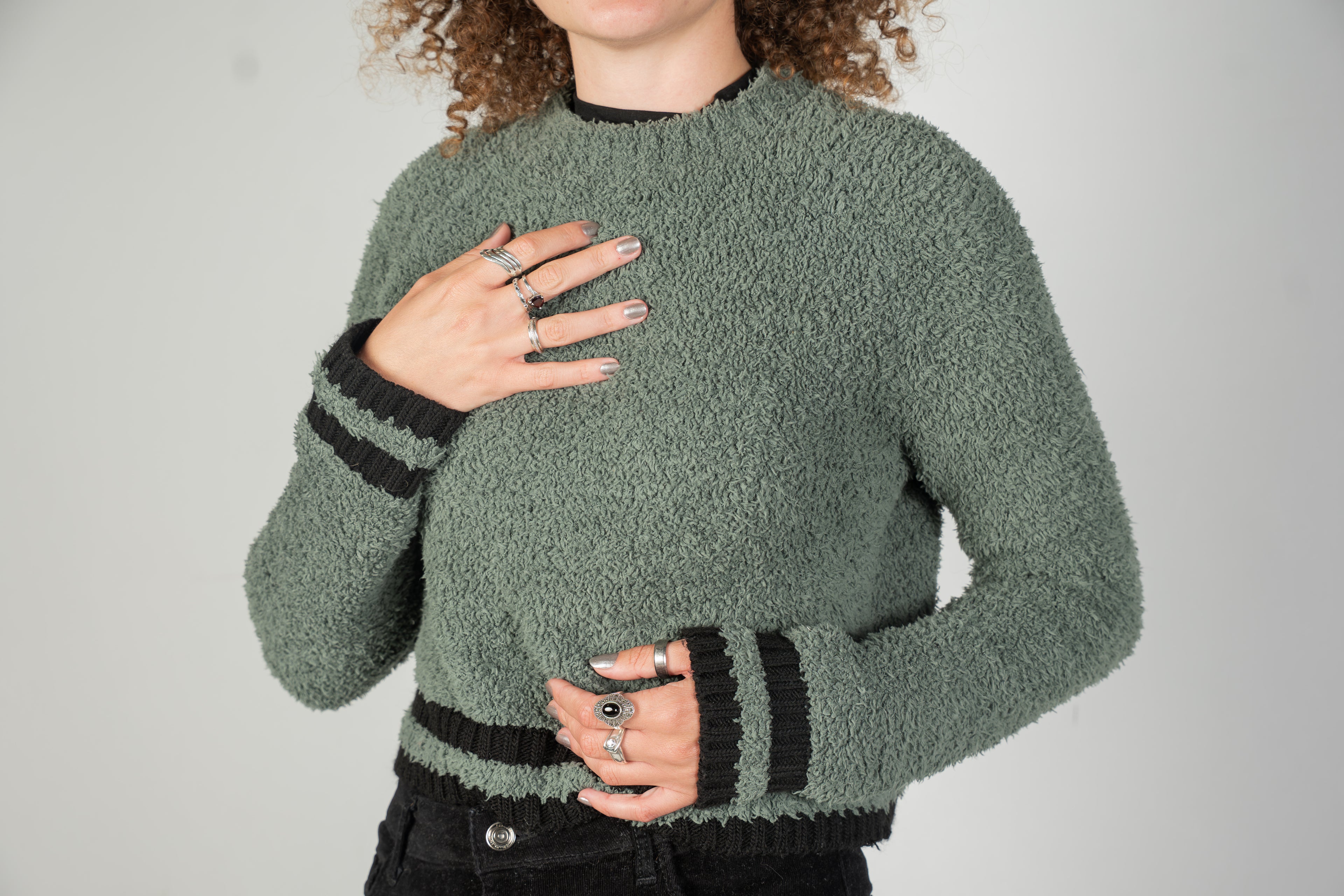 Green Koton 9135 teddy sweater