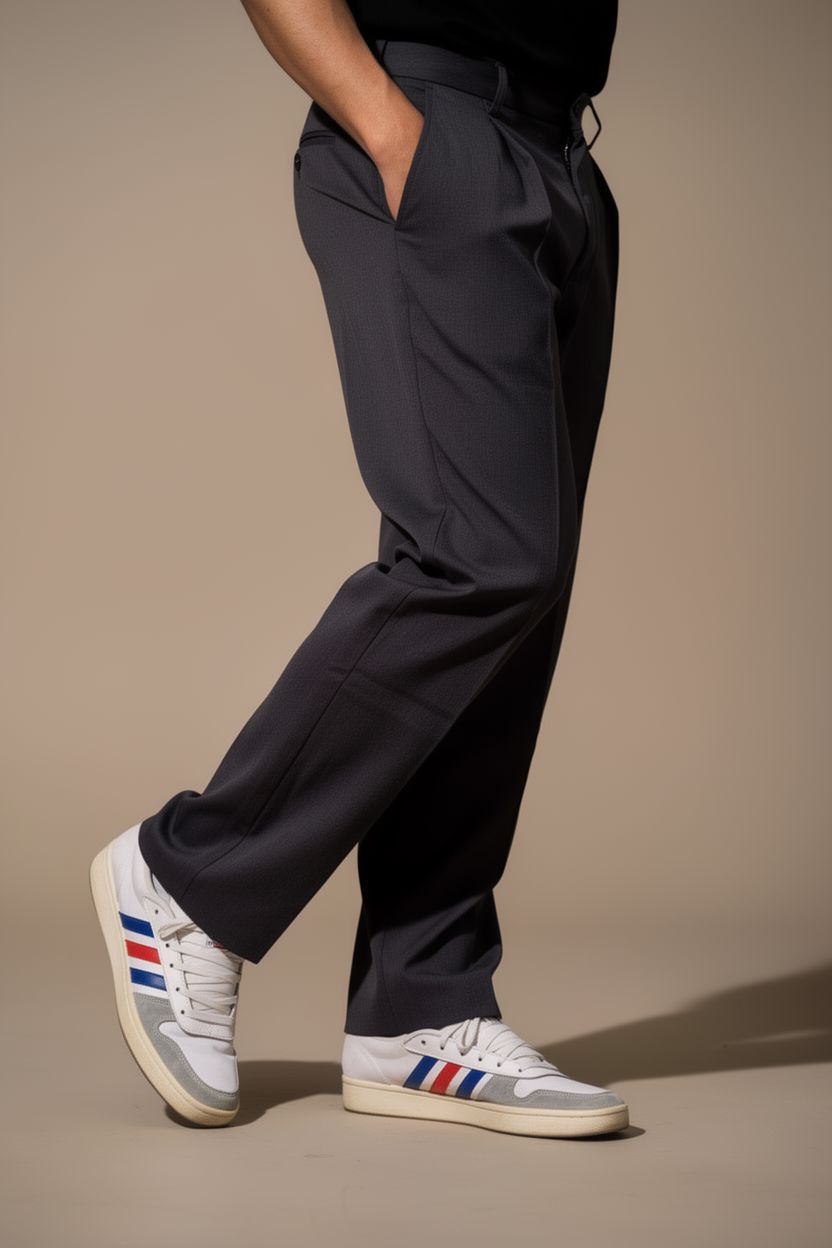 Plain Straight Trousers