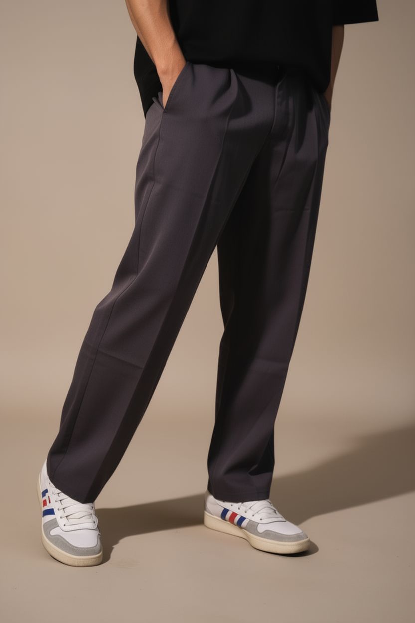 Plain Straight Trousers