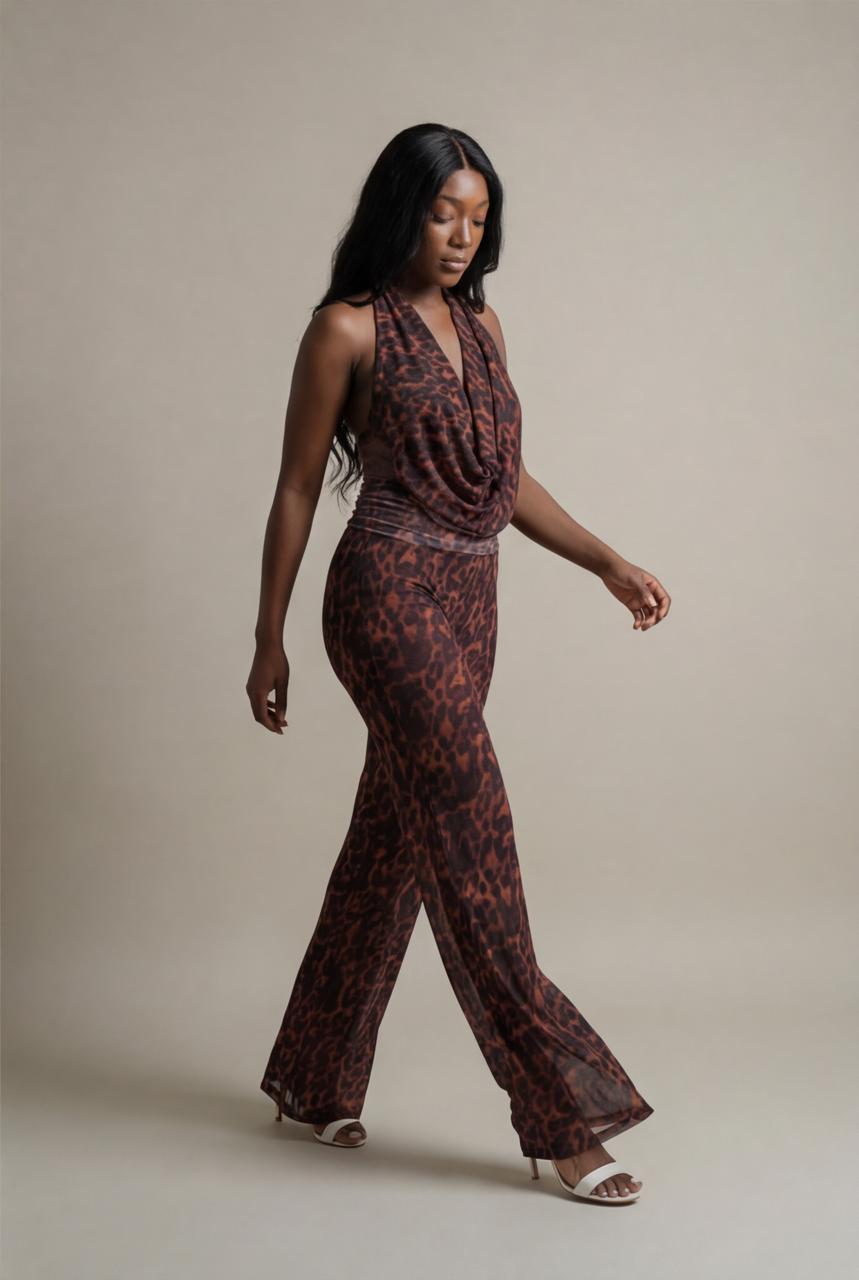 Tiger Print Jumpsuit