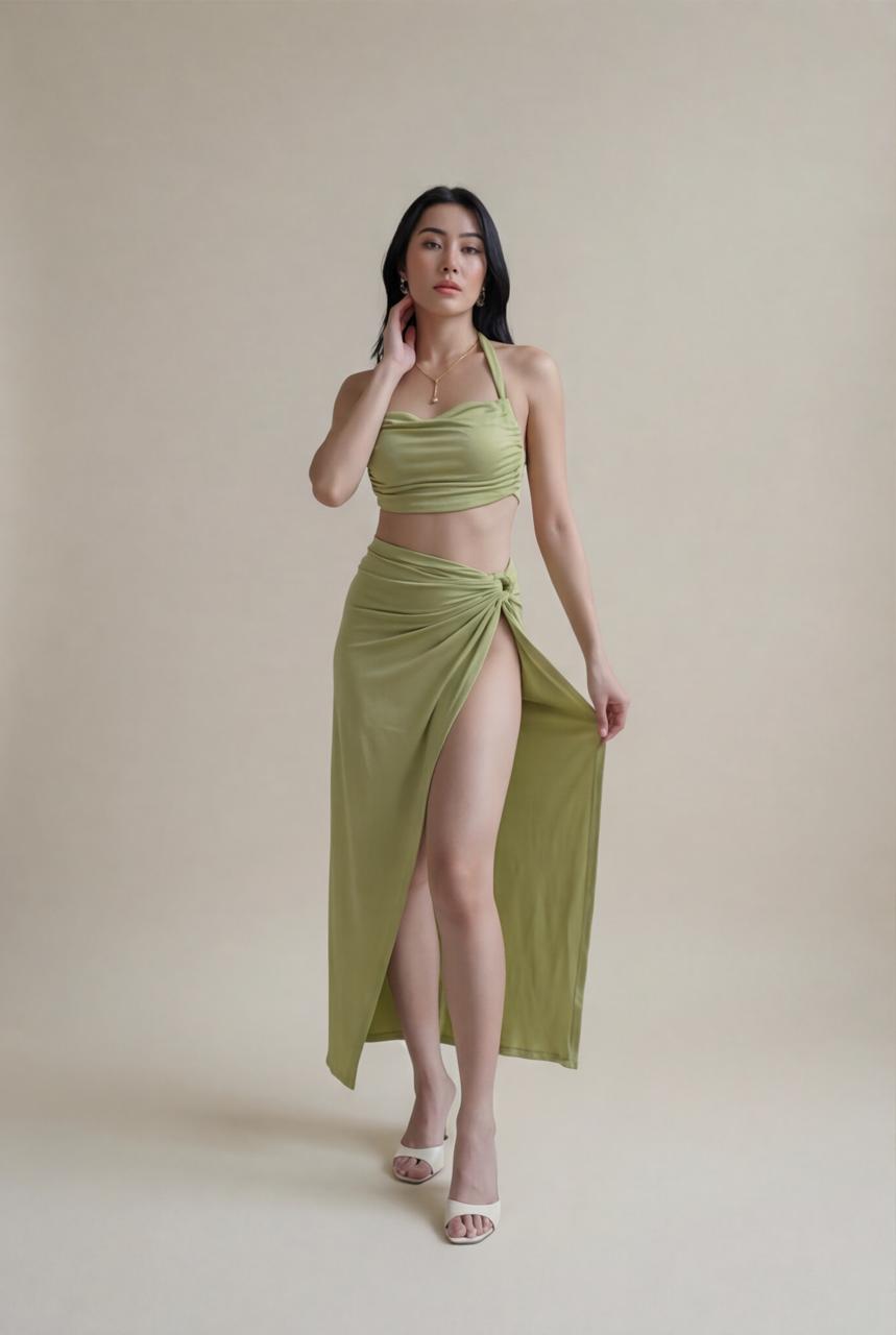 2 Piece Green Dress