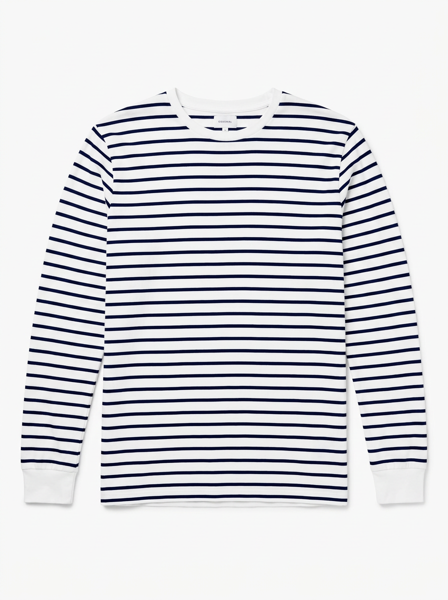 Striped Long-Sleeved Cotton-Jersey T-Shirt